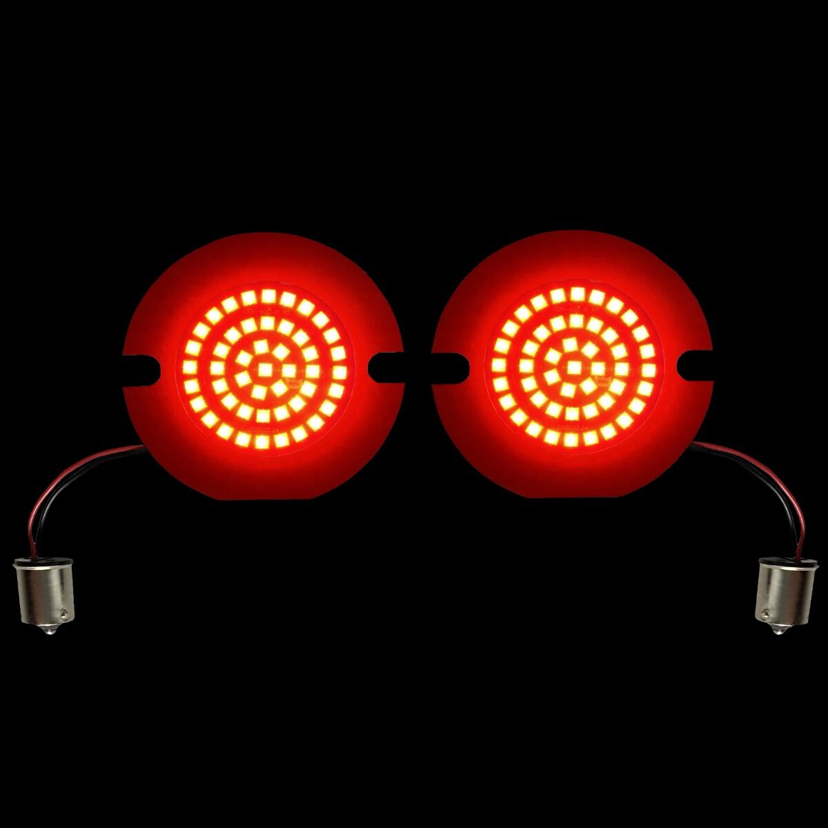 LED Flat Style Red 1156 Rear Harley Turn Signals