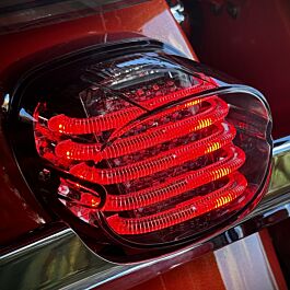 Custom Dynamics Low Profile LED Tail Light For Harley W/ OEM Squareback Taillight Smoke - View #6