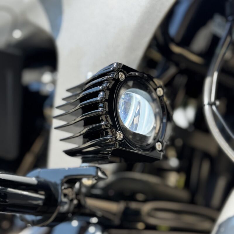 Shark Demon® LED Fog Lights for 2011-2017 Softail, 2012-2017 Dyna, 2014-2022 XL Sportster, 2014-2016 Touring & Trike 