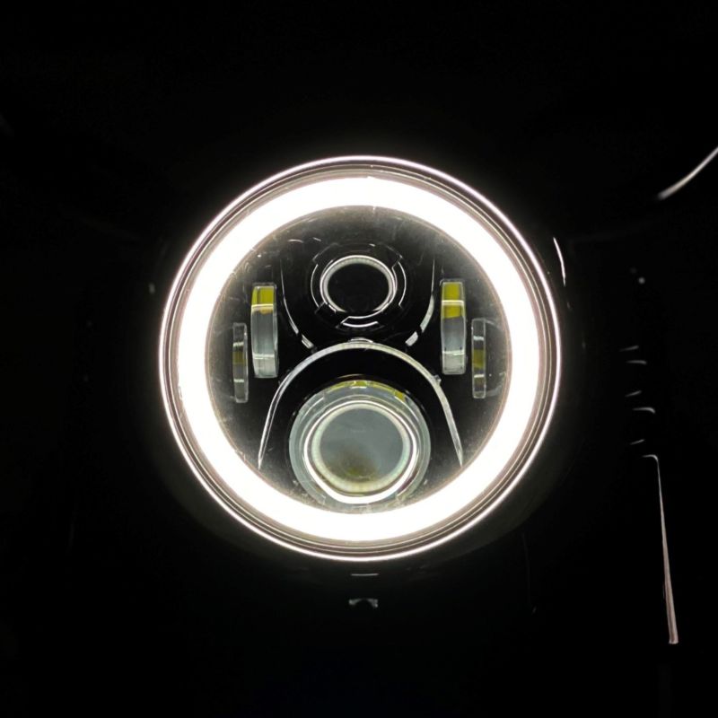 Custom Dynamics® 7" White LED Halo Headlight for 94-13 Harley-Davidson®
