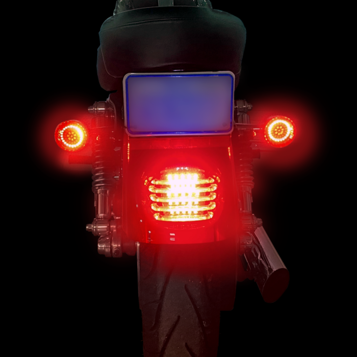Amber/Red 1156 Flat Motorcycle LED Turn Signal