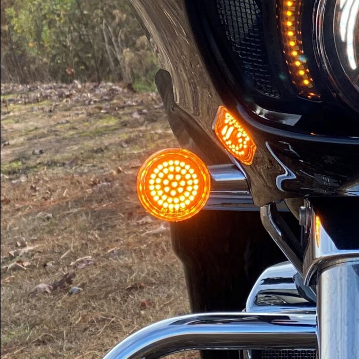 Amber LED 1157 Front Bullet Turn Signal for Harley-Davidson