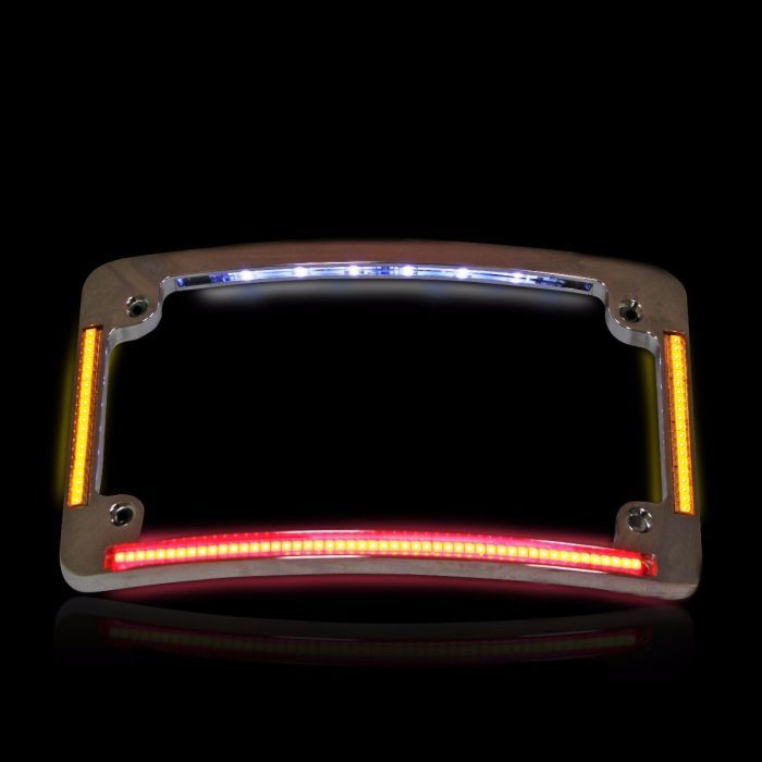 Quad Motorcycle Plate Frames with LEDs