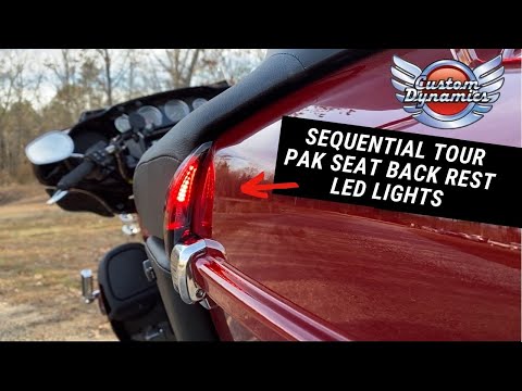 Sequential Tour Pak Seat Back Rest LED Lights for Harley Davidson